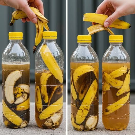 Banana peels: Place them in a bottle. If you use them like this you will never throw them away again